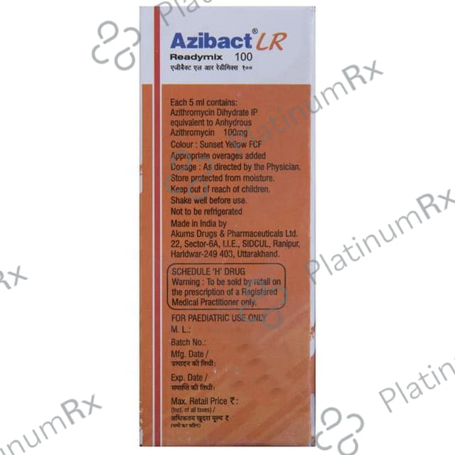 Azibact LR 100mg Readymix Oral Suspension 30ml