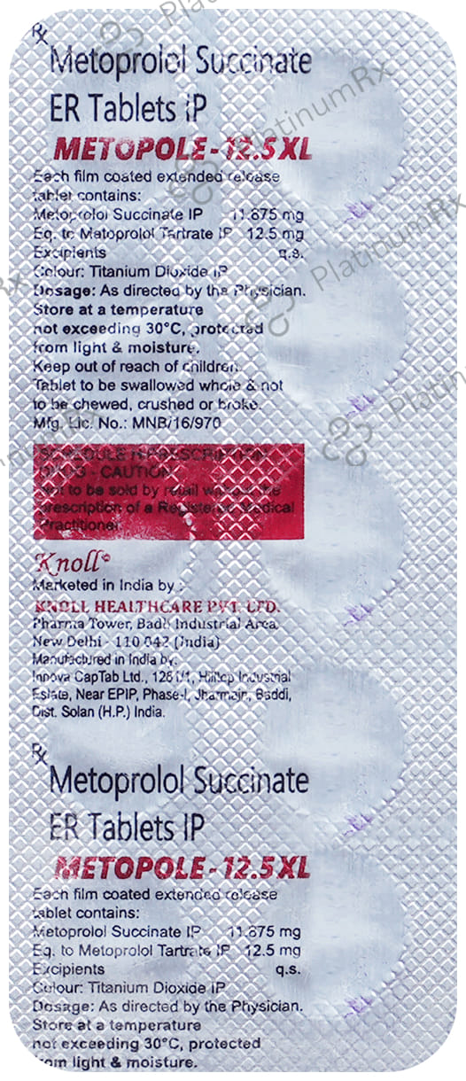 Metopole 12.5mg XL Tablet ER 10s