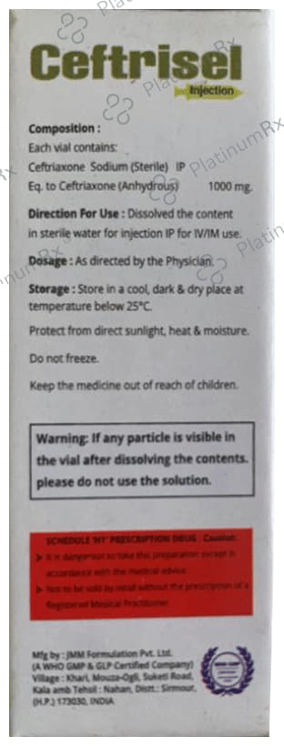 Ceftrisel 1gm Injection