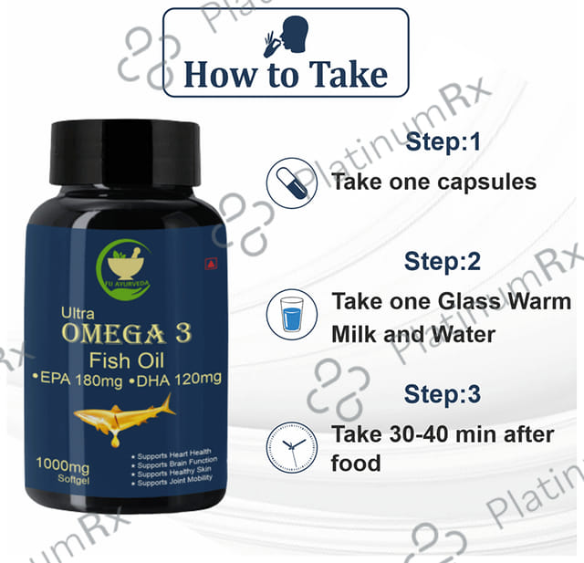 Fij Ayurveda Ultra Omega 3 Fish Oil 1000mg Softgel 60s