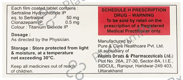 Sersam Fort 50/0.5mg Tablet 10s