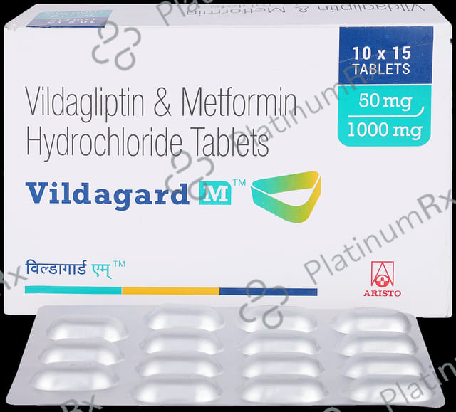 Vildagard M 1000mg/50mg Tablet