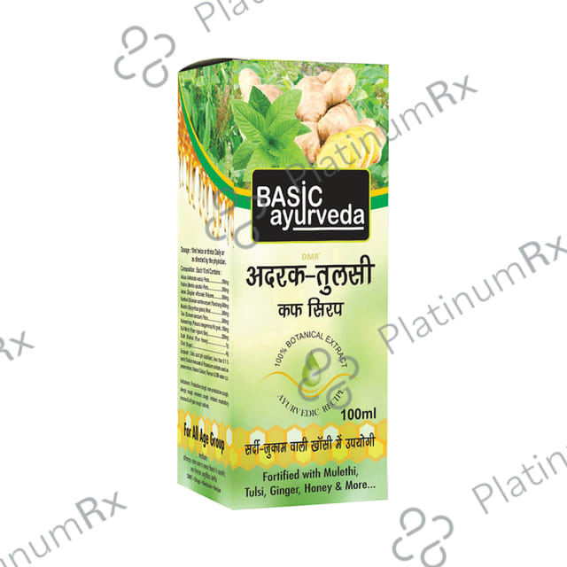 Basic Ayurveda Adrak Tulsi Cough Syrup 100 ml