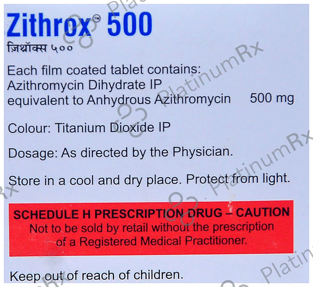 Zithrox 500mg Tablet 5s