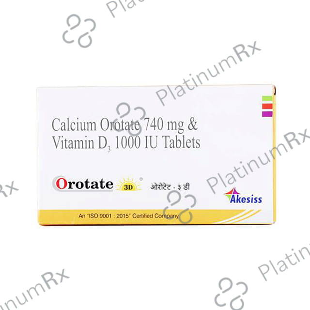 Orotate 3D 740mg/1000IU Tablet 10s