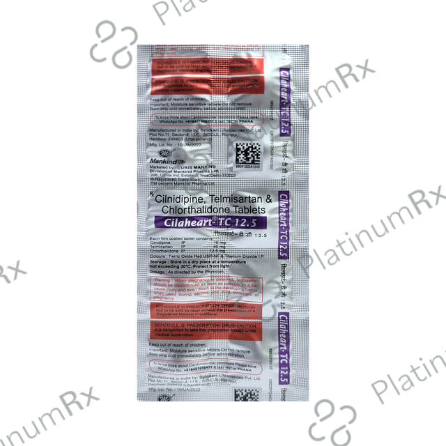 Cilaheart TC 12.5/10/40mg Tablet 10s