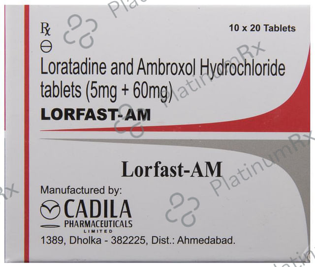 Lorfast AM 60/5mg Tablet 10s