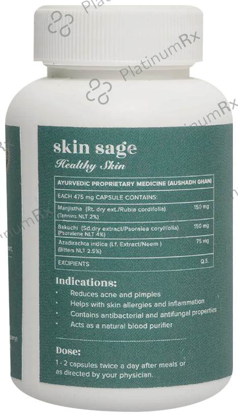 Baidyanath (Jhansi) Ayurvedant Skin Sage Capsule