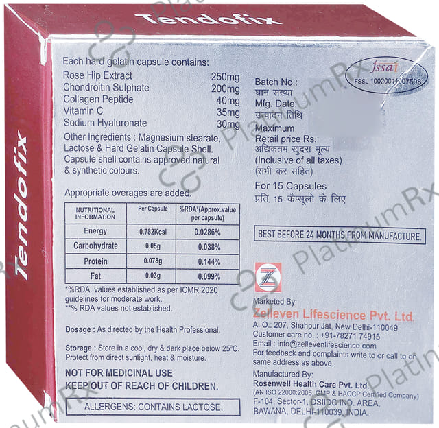 Tendofix Capsule 15s