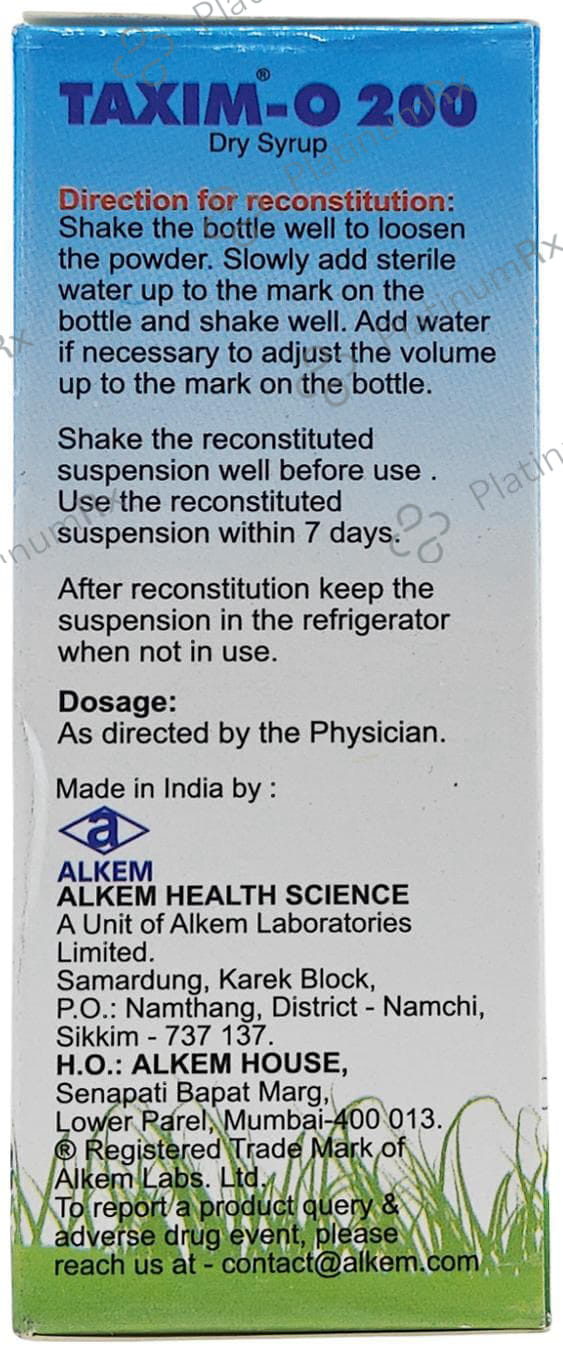 Taxim O 200mg Dry Syrup 30ml