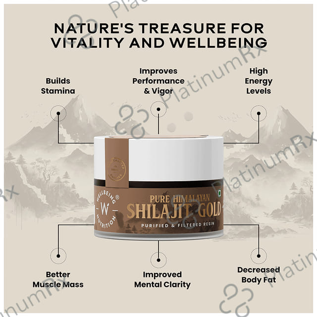 Wellbeing Nutrition Pure Himalayan Shilajit Gold Resin 20gm
