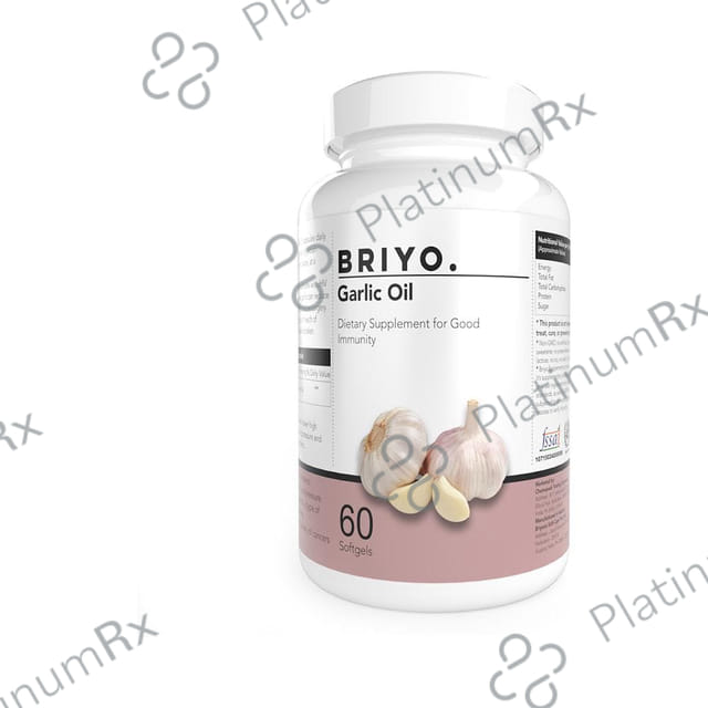 Briyo Garlic Oil - Pure Allicin-Rich Soft Gels Odorless Potent Garlic Supplement
