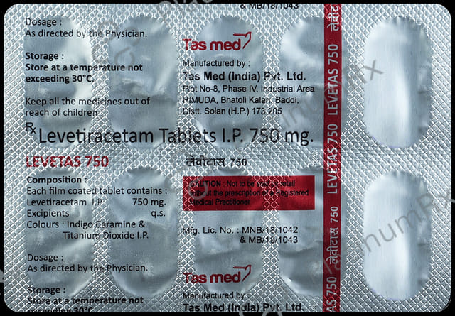 Levetas 750mg Tablet 10s