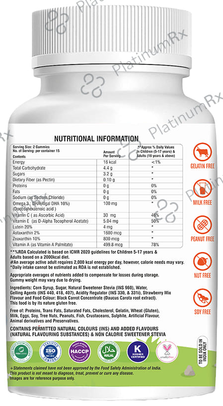 Zokids Gummy Strawberry Gluten Free