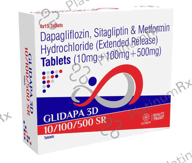Glidapa 3D 10/500/100mg Tablet 15s