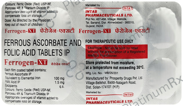 Ferrogen XT 100/1.5mg Tablet 10s