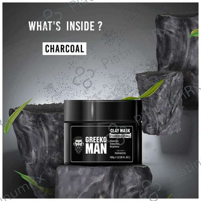 Greeko Man Charcoal Clay Mask 100gm