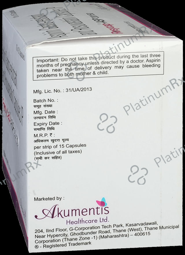 Rosycap ASP 20/150mg Capsule 15s