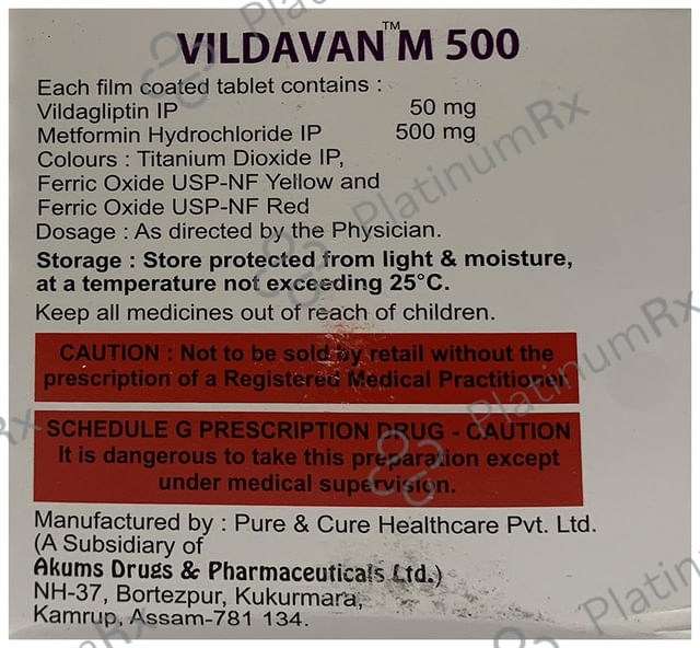 Vildavan M 500 Tablet