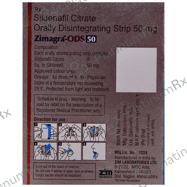 Zimagra ODS 50 Orally Disintegrating Strip