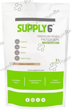 Supply6 Premium Whey Protein 80% Vanilla Smooth 250 Powder