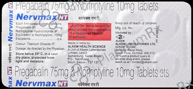 Nervmax NT 75mg/10mg Tablet