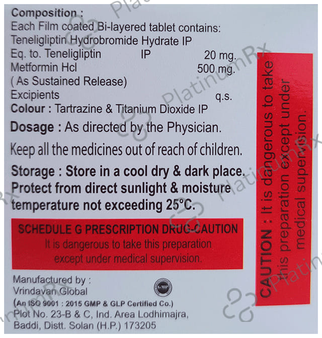 Tenkrez-M 500 Tablet SR