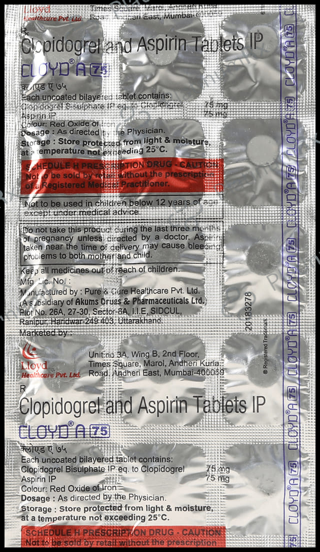 Cloyd A 75/75mg Tablet 15s