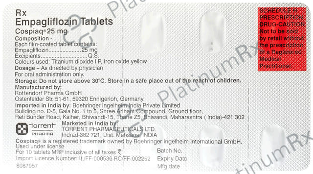 Cospiaq 25mg Tablet 10s