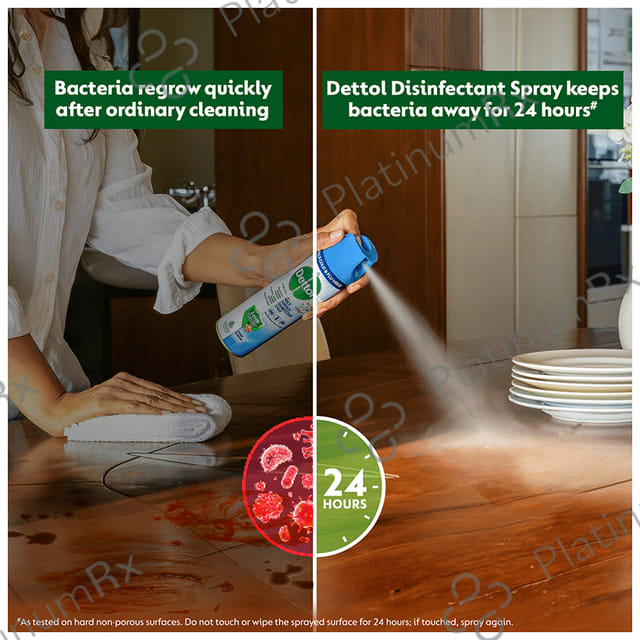 Dettol Dettol Multi-Surface Disinfectant Sanitizer Spray Bottle - 24 hours Antibacterial Protection- Germ Kill on Hard and Soft Surfaces Spring Blossom