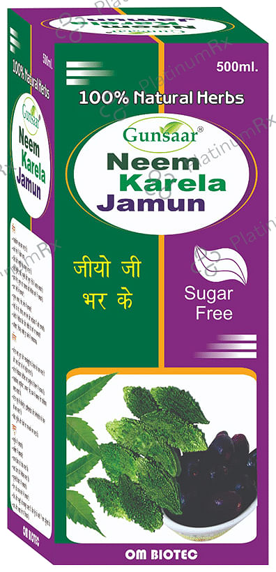 Gunsaar Neem Karela jamun Juice Sugar Free