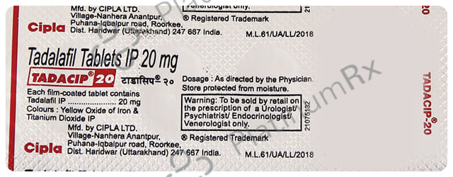 Tadacip 20mg Tablet 4s