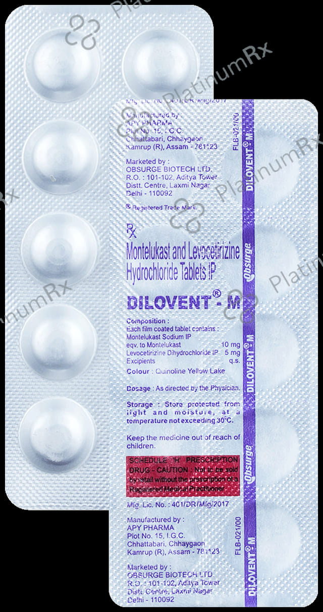 Dilovent-M 5mg/10mg Tablet