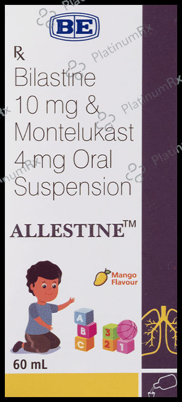 Allestine 10/4mg Oral Suspension Mango 60ml