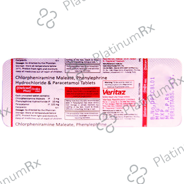 Delcon Plus 2/500/10mg Tablet 10s