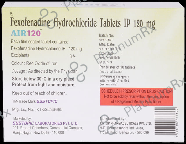 Air 120mg Tablet 10s