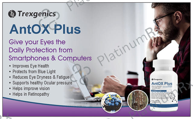 Trexgenics Antox Plus Bilberry Pine Bark Veg. Capsules