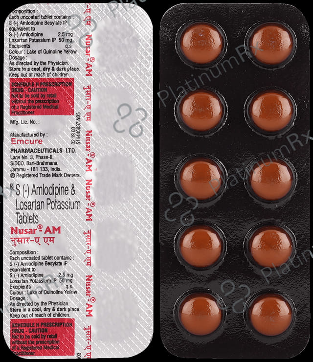 Nusar AM 2.5/50mg Tablet 10s