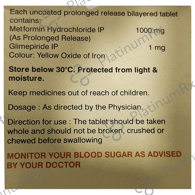 Gluconorm G 1/1000mg Tablet PR 15s