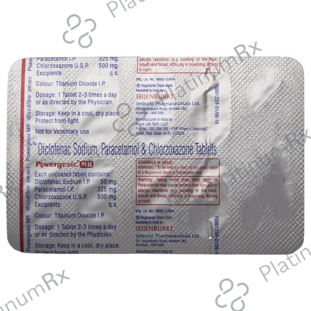 Powergesic MR 500/50/325mg Tablet 10s