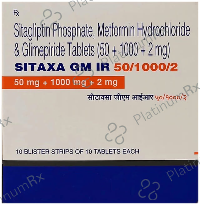 Sitaxa GM 2/50/1000mg Tablet IR 10s