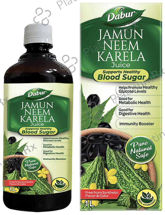 Dabur Jamun Neem Karela Juice For Healthy Glucose Levels, Digestion, Metabolism & Immunity