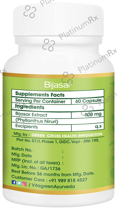 Vitagreen Bijasar 500mg Capsule