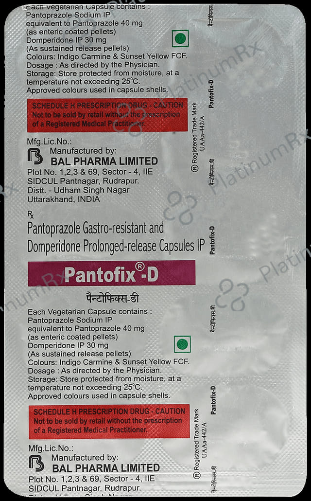 Pantofix D 30/40mg PR Capsule 10s