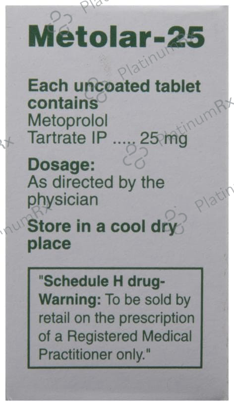 Metolar 25mg Tablet 15s