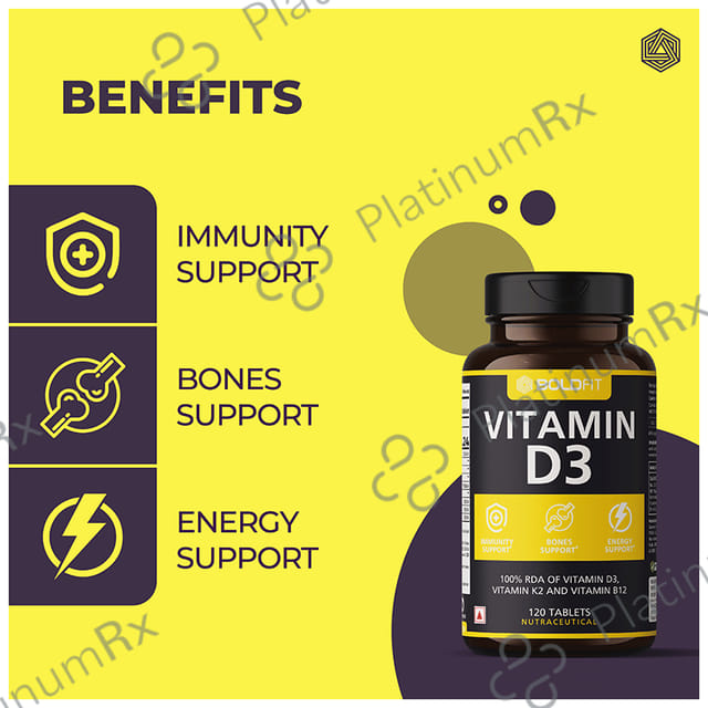 Boldfit Vitamin D3 60000IU Tablet 120s