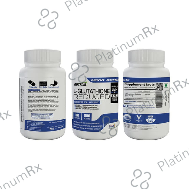 Nutrija L-Glutathione Reduced 500mg Capsule