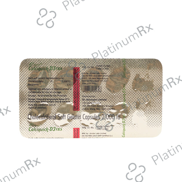 Calciquick D3 2k Capsule 10s