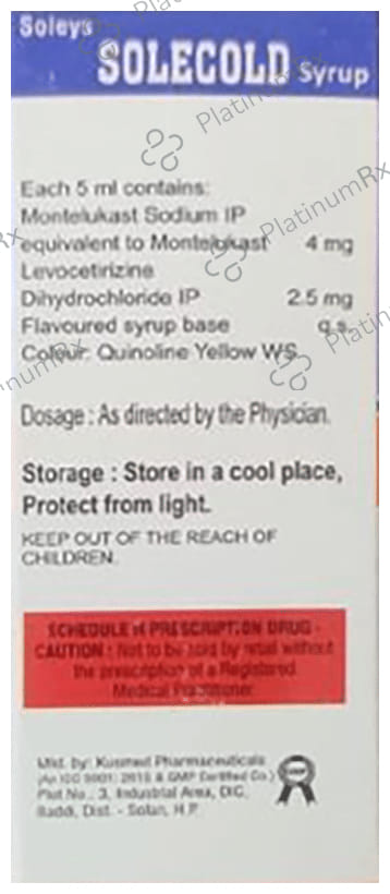 Soleys Solecold Syrup