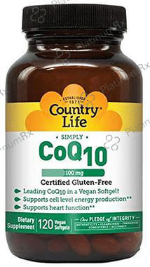 Country Life Simply CoQ10 100mg Vegan Softgels